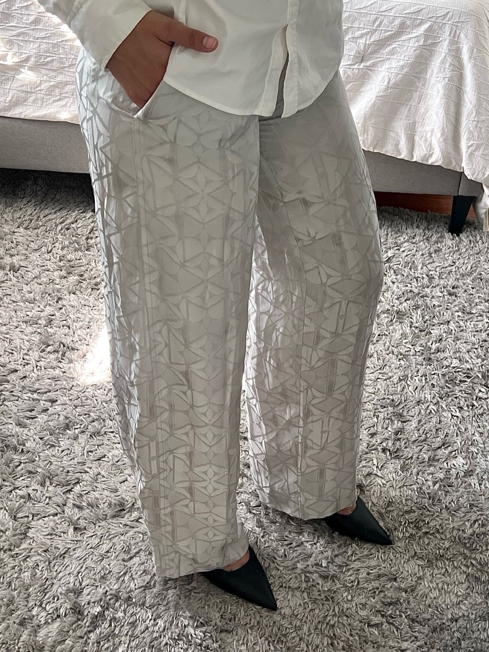 Donna Karan Mosaic Jacquard Pants